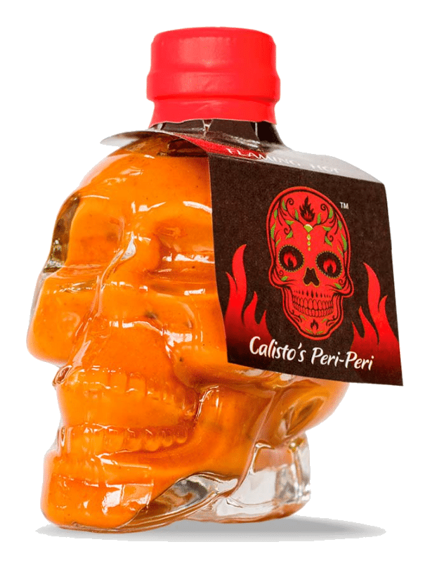 Calisto’s Skull Flaming Hot Peri-Peri Sauce 1 Flaming hot peri-peri sauce, 400ml