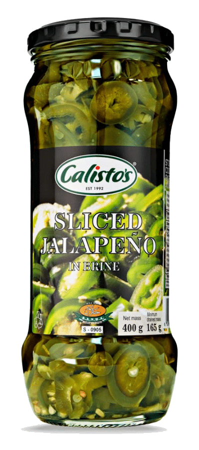 Calisto’s Sliced Jalapeños in Brine 1 Sliced jalapeños, 400g