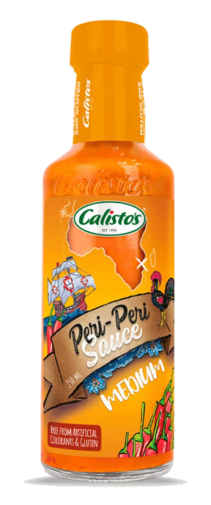 Calisto's medium peri-peri sauce, 125ml and 250ml